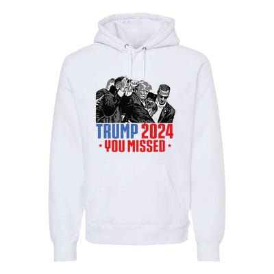 Trump Shot Bulletproof Bloody Ear Bleeding Butler Pa Trump Premium Hoodie