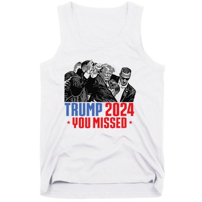 Trump Shot Bulletproof Bloody Ear Bleeding Butler Pa Trump Tank Top