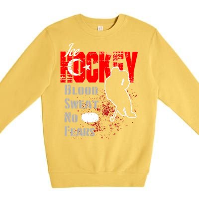 Turkey Supporter Blood Sweat No Fears Ice Hockey Meaningful Gift Premium Crewneck Sweatshirt