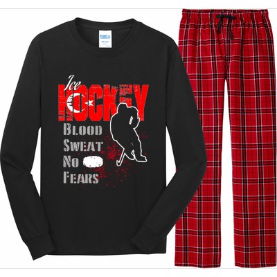 Turkey Supporter Blood Sweat No Fears Ice Hockey Meaningful Gift Long Sleeve Pajama Set