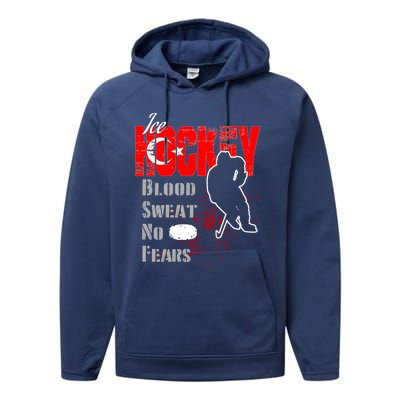 Turkey Supporter Blood Sweat No Fears Ice Hockey Meaningful Gift Performance Fleece Hoodie