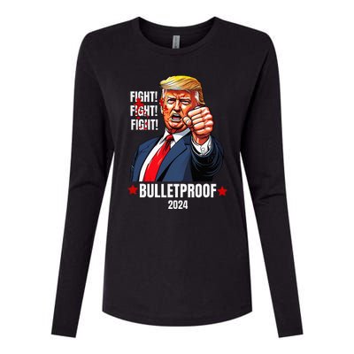 Trump Shot Bulletproof Bloody Ear Bleeding Butler Pa Trump Womens Cotton Relaxed Long Sleeve T-Shirt