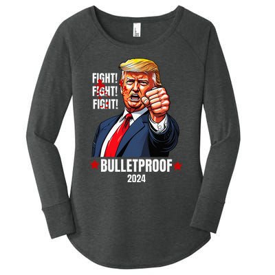 Trump Shot Bulletproof Bloody Ear Bleeding Butler Pa Trump Women's Perfect Tri Tunic Long Sleeve Shirt