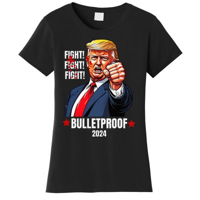 Trump Shot Bulletproof Bloody Ear Bleeding Butler Pa Trump Women's T-Shirt