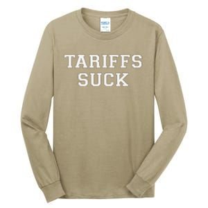 Tariffs Suck Bad Economic Policy Political Protest Tall Long Sleeve T-Shirt