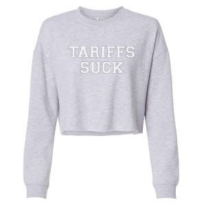 Tariffs Suck Bad Economic Policy Political Protest Cropped Pullover Crew