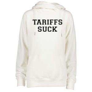 Tariffs Suck Bad Economic Policy Political Protest Womens Funnel Neck Pullover Hood