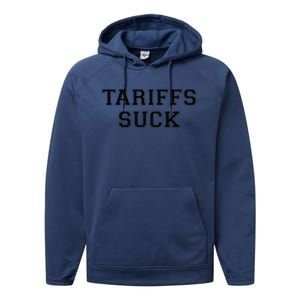 Tariffs Suck Bad Economic Policy Political Protest Performance Fleece Hoodie