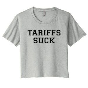 Tariffs Suck Bad Economic Policy Political Protest Women's Crop Top Tee