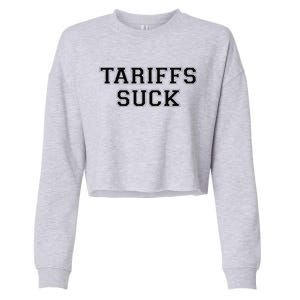 Tariffs Suck Bad Economic Policy Political Protest Cropped Pullover Crew