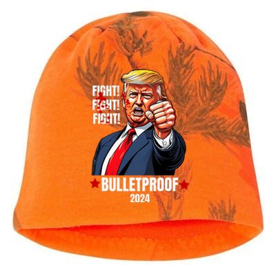 Trump Shot Bulletproof Bloody Ear Bleeding Butler Pa Trump Kati - Camo Knit Beanie