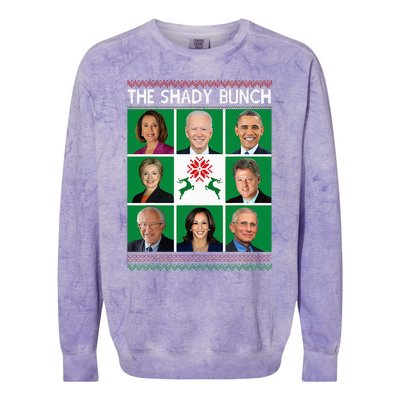 The Shady Bunch Pelosi Biden Obama Kamala Ugly Christmas Colorblast Crewneck Sweatshirt