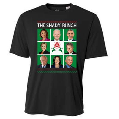 The Shady Bunch Pelosi Biden Obama Kamala Ugly Christmas Cooling Performance Crew T-Shirt