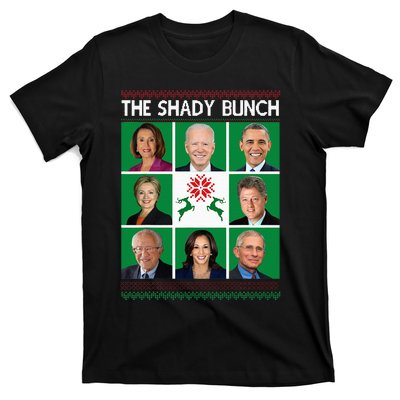 The Shady Bunch Pelosi Biden Obama Kamala Ugly Christmas T-Shirt