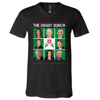 The Shady Bunch Pelosi Biden Obama Kamala Ugly Christmas V-Neck T-Shirt