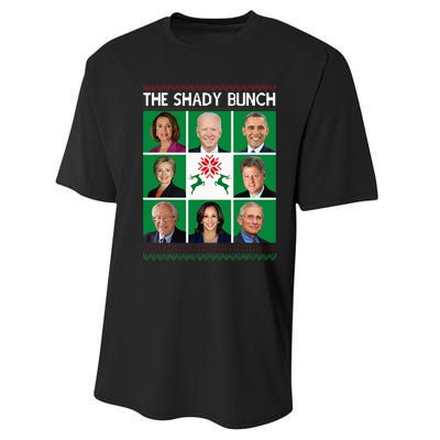 The Shady Bunch Pelosi Biden Obama Kamala Ugly Christmas Performance Sprint T-Shirt