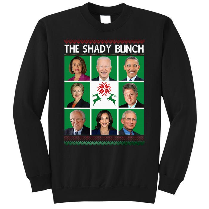 The Shady Bunch Pelosi Biden Obama Kamala Ugly Christmas Tall Sweatshirt