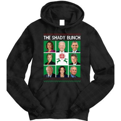 The Shady Bunch Pelosi Biden Obama Kamala Ugly Christmas Tie Dye Hoodie