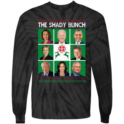 The Shady Bunch Pelosi Biden Obama Kamala Ugly Christmas Tie-Dye Long Sleeve Shirt