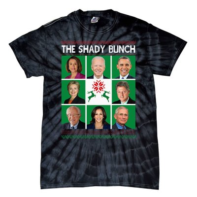 The Shady Bunch Pelosi Biden Obama Kamala Ugly Christmas Tie-Dye T-Shirt