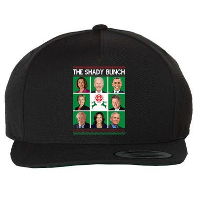 The Shady Bunch Pelosi Biden Obama Kamala Ugly Christmas Wool Snapback Cap