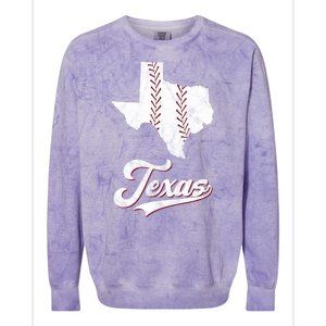 Texas State Baseball Lover Colorblast Crewneck Sweatshirt