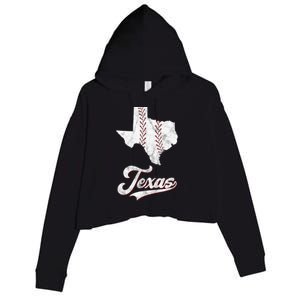 Texas State Baseball Lover Crop Fleece Hoodie