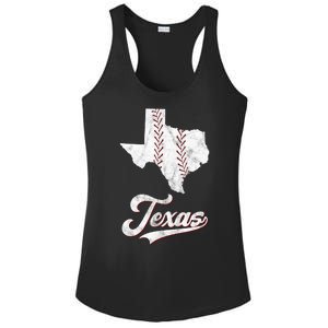 Texas State Baseball Lover Ladies PosiCharge Competitor Racerback Tank