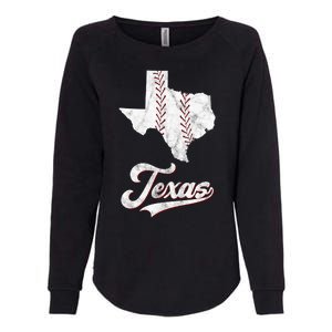 Texas State Baseball Lover Womens California Wash Sweatshirt