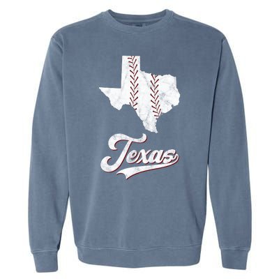 Texas State Baseball Lover Garment-Dyed Sweatshirt