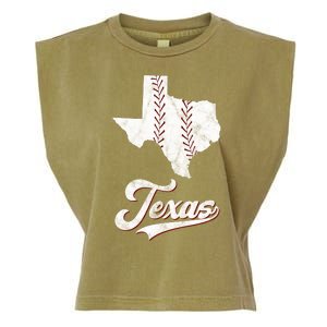 Texas State Baseball Lover Garment-Dyed Women's Muscle Tee