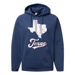 Texas State Baseball Lover Performance Fleece Hoodie