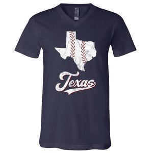 Texas State Baseball Lover V-Neck T-Shirt