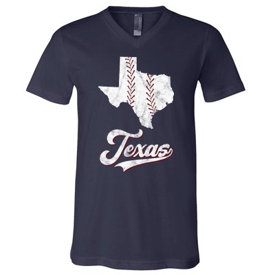 Texas State Baseball Lover V-Neck T-Shirt