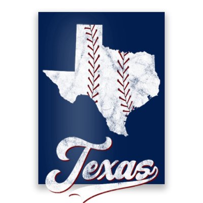 Texas State Baseball Lover Poster