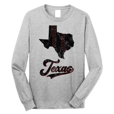 Texas State Baseball Lover Long Sleeve Shirt