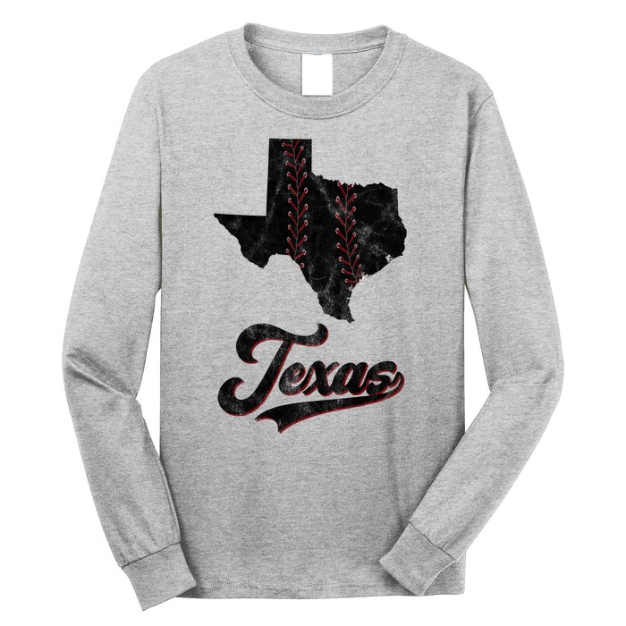 Texas State Baseball Lover Long Sleeve Shirt