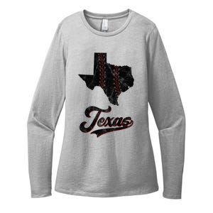 Texas State Baseball Lover Womens CVC Long Sleeve Shirt