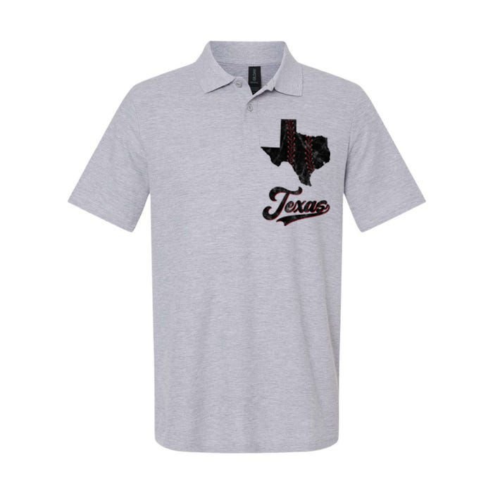 Texas State Baseball Lover Softstyle Adult Sport Polo