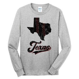 Texas State Baseball Lover Tall Long Sleeve T-Shirt