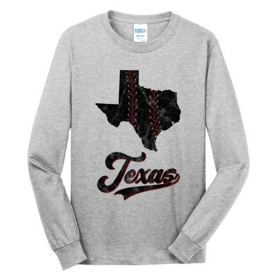 Texas State Baseball Lover Tall Long Sleeve T-Shirt