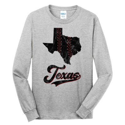 Texas State Baseball Lover Tall Long Sleeve T-Shirt