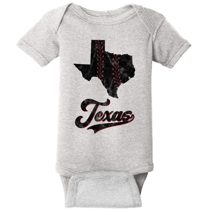 Texas State Baseball Lover Baby Bodysuit