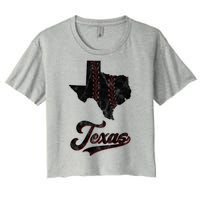 Texas State Baseball Lover Women's Crop Top Tee