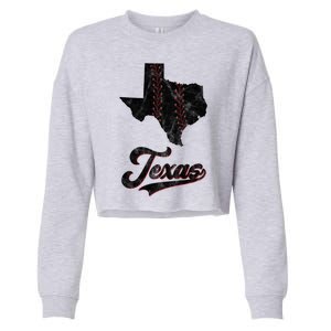 Texas State Baseball Lover Cropped Pullover Crew