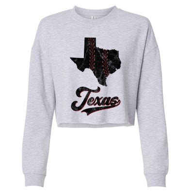 Texas State Baseball Lover Cropped Pullover Crew