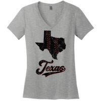 Texas State Baseball Lover Women's V-Neck T-Shirt