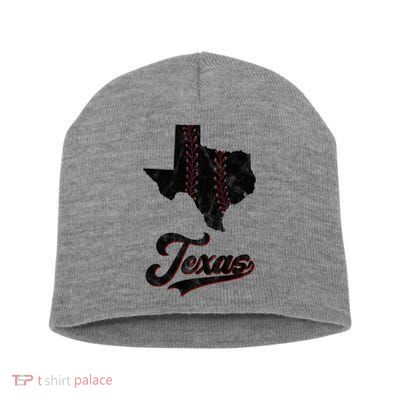 Texas State Baseball Lover Short Acrylic Beanie