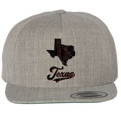 Texas State Baseball Lover Wool Snapback Cap