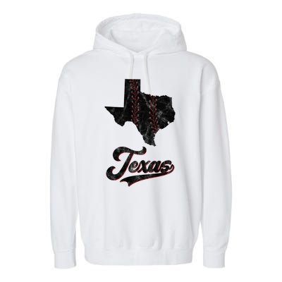 Texas State Baseball Lover Garment-Dyed Fleece Hoodie